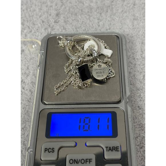 Pandora Sterling Silver Moments Charm Necklace & 2 Charms 18" #64322 - Picture 9 of 9